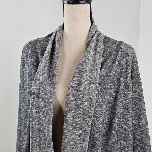 Caslon Open Front Space Dyed Gray Knit Sweater Cardigan | Women's Small - Picture 2 of 12
